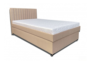 Manželská posteľ 140 cm Peissa (béžová) (bez matrace) (s roštom dreveným latkovým)