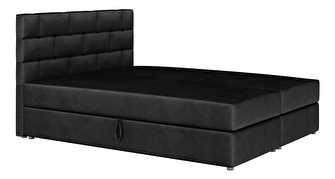 Manželská posteľ  Boxspring 180x200 cm Waller (čierna) (s roštom a matracom)