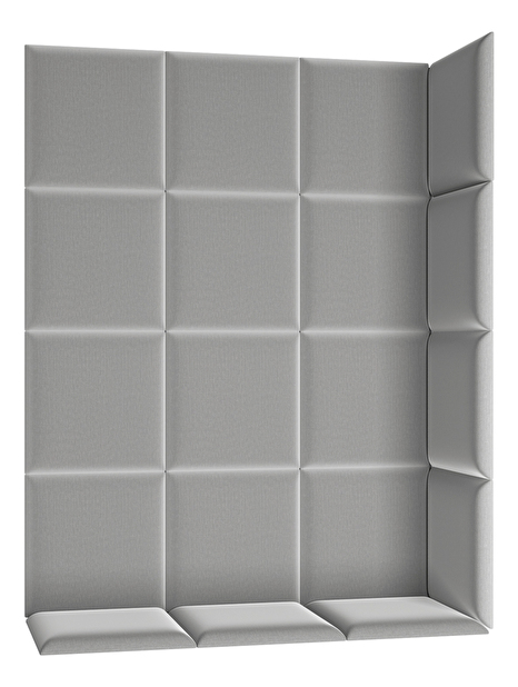 Set 19 čalúnených panelov Quadra 120x160 cm (svetlosivá)