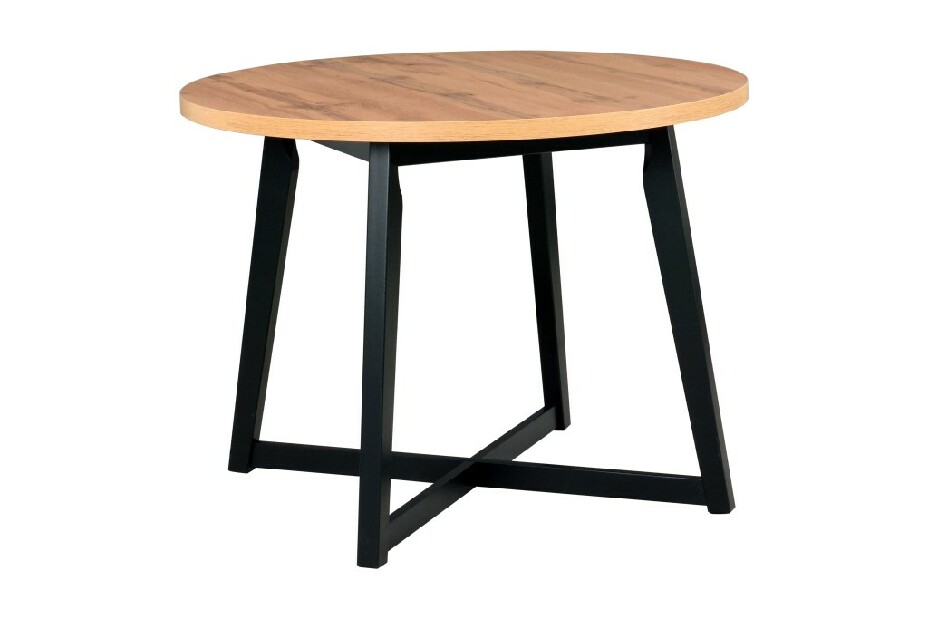 Jedálenský stôl Ouida 2 (dub wotan + čierna) (pre 4 osoby)