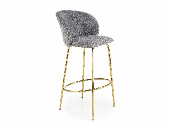 Jedálenská stolička Harmo (sivá + zlatá)