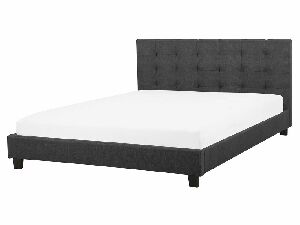 Manželská posteľ 160 cm Rhiannon (sivá) (s roštom a matracom)