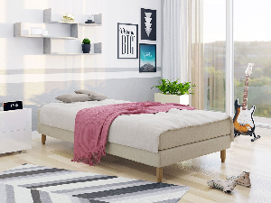 Jednolôžková posteľ 90 cm Mirjan Mac 1 (béžová) (s matracom)
