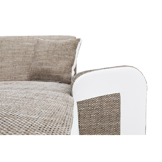 Rohová sedačka Pinia (hnedá + biela) (P)