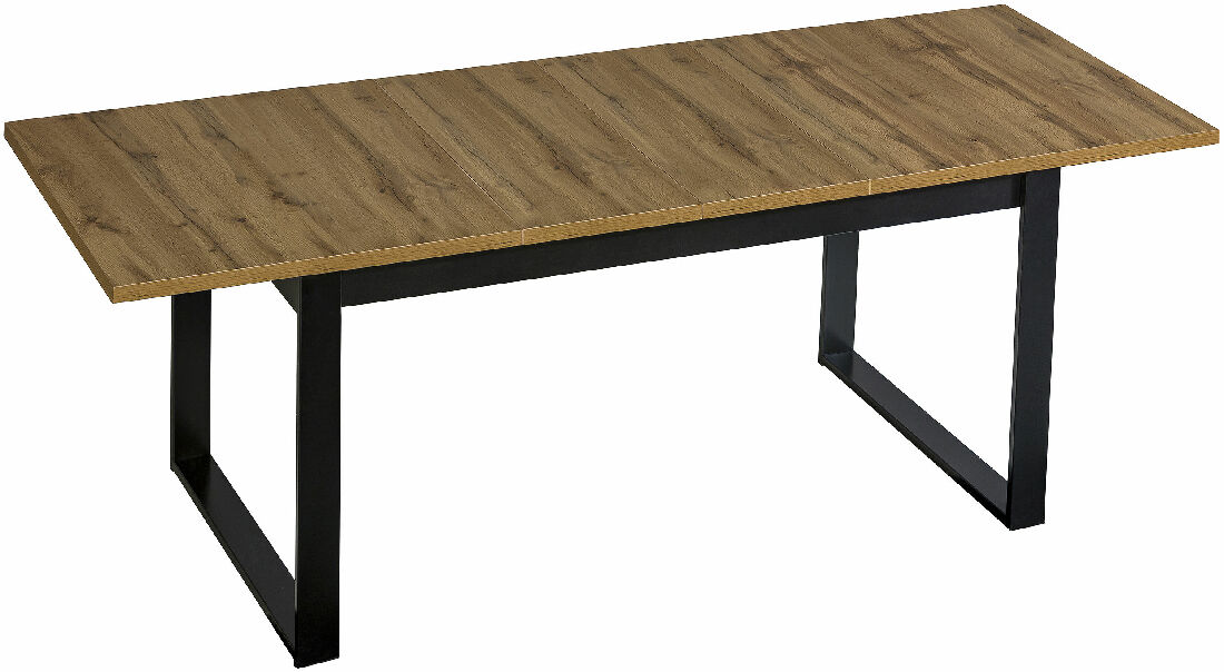 Písací stôl typ LA14 Laticia (matná čierna + dub wotan)