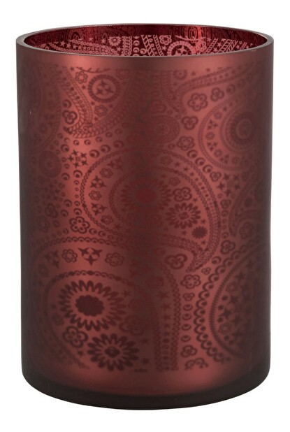 Svietnik Jolipa Na čajovú sviečku Exquisite Sapphire (18x18x24cm) (Červená)