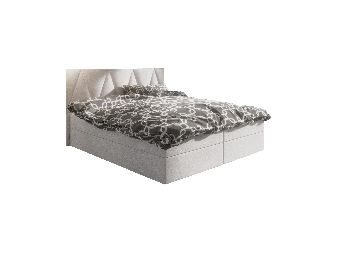 Manželská posteľ  Boxspring 160 cm Fade 3 (béžová) (s matracom a úložným priestorom)