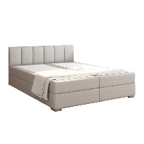 Manželská posteľ Boxspring 160 cm Rhoni (svetlosivá) (s roštom, matracom a úl. priestorom)
