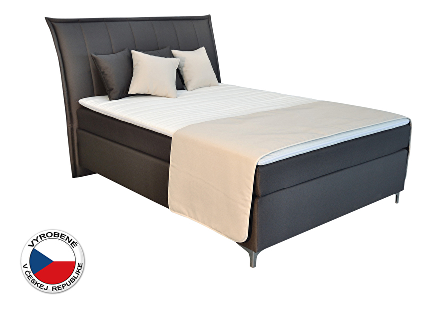 Manželská posteľ Boxspring 140 cm Blanár Colorado (hnedá) (s matracmi)