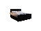 Manželská posteľ  Boxspring 140 cm Milagros 3 (čierna) (s matracom a úložným priestorom)