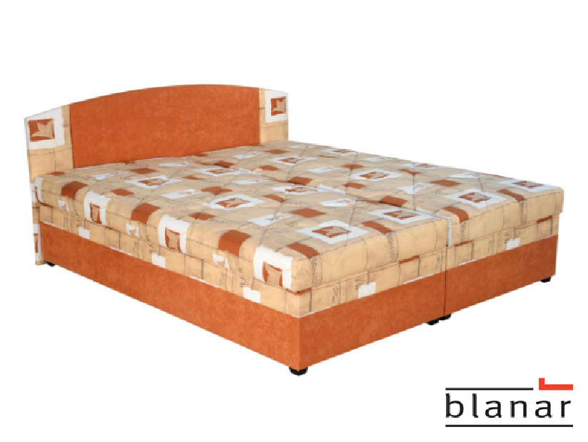 Manželská posteľ 160 cm Blanár Kappa (rita 73/microsuede 12) (s roštom a matracom) *výpredaj