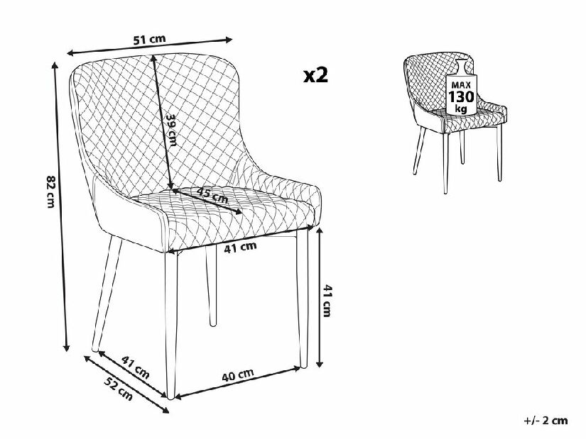 Jedálenská stolička SOHO (látka) (sivá)