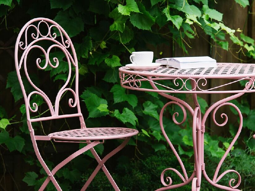 Set 2 ks. záhradných stoličiek ALBORA (ružová)