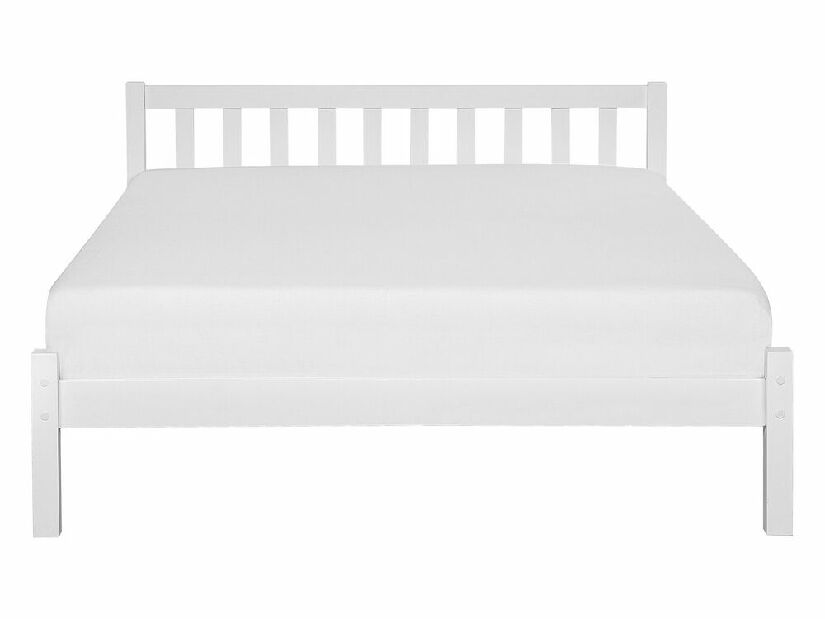 Manželská posteľ 140 cm FLORAL (biela) (s roštom)