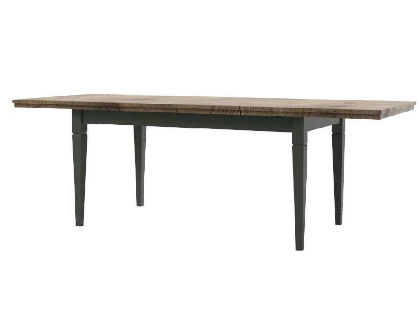 Jedálenský stôl Elvina Typ 92 (tmavozelená + dub lefka) (pre 8 a viac osôb) * výpredaj