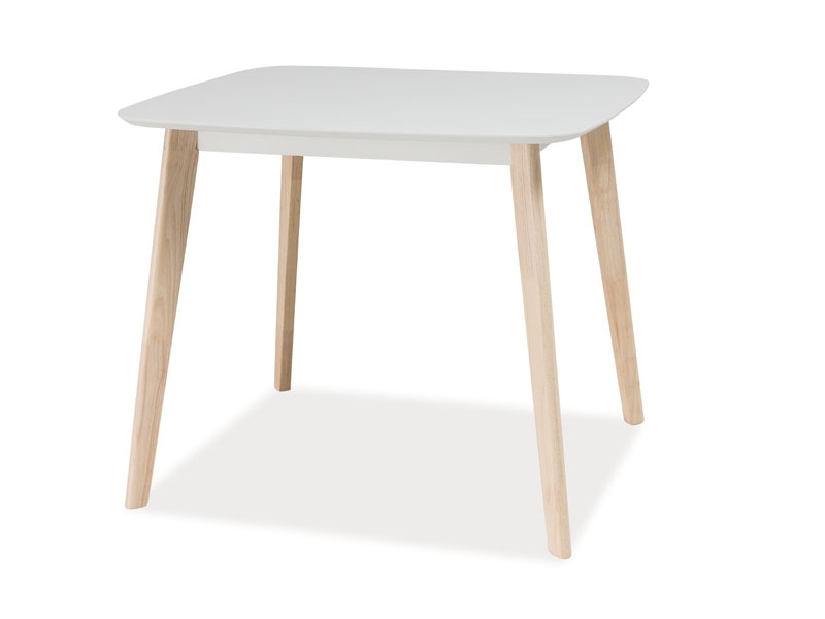 Jedálenský stôl Turriff (biela + dub bielený) (pre 4 osoby) *výpredaj