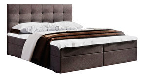 Manželská posteľ Boxspring 180 cm Fade 2 Comfort (tmavohnedá) (s matracom a úložným priestorom)