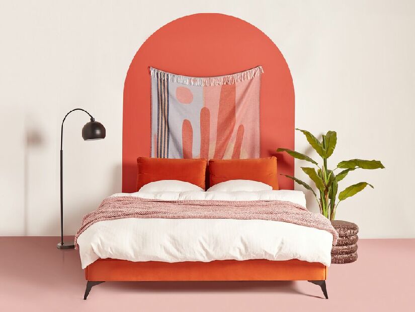 Manželská posteľ 160 cm Mellody (oranžová)