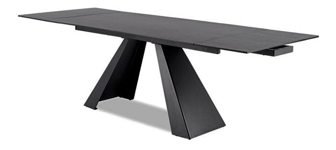 Rozkladací jedálenský stôl 160-240 cm Shelia (sivá + čierna) (pre 6 až 8 osôb)