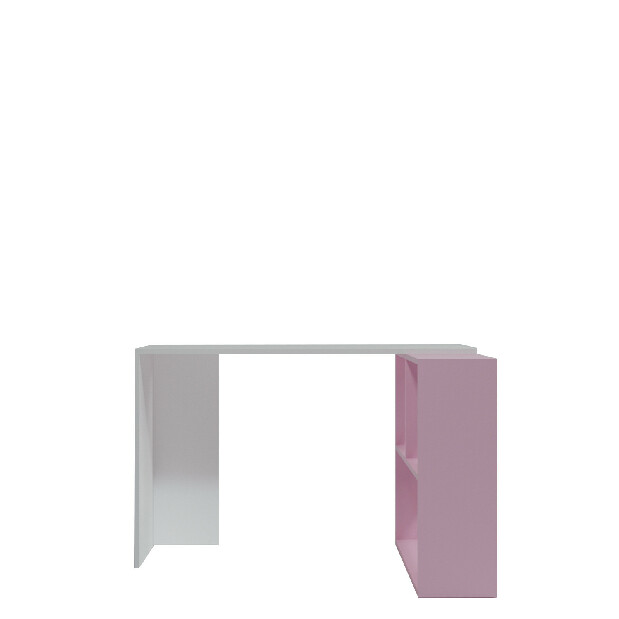 PC stolík Candice (Biela + Ružová)