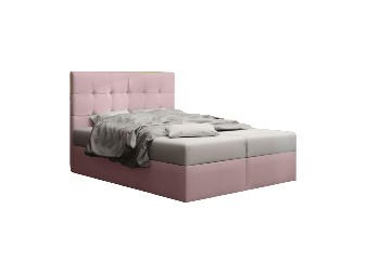 Manželská posteľ  Boxspring 160 cm Duel 2 Comfort (ružová) (s matracom a úložným priestorom)