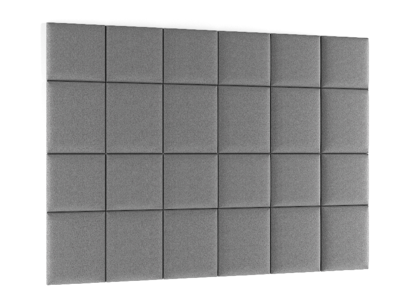Set 24 čalúnených panelov Quadra 240x180 cm (sivá)