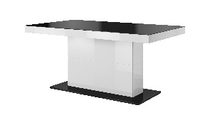 Jedálenský stôl Hayle Typ 81 (pre 6 až 8 osôb) (biela + biely vysoký lesk)