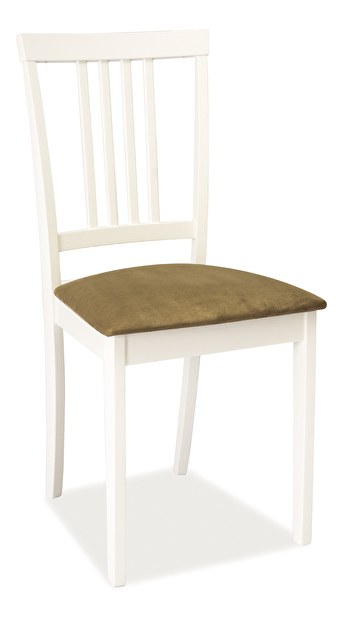 Jedálenská stolička Nash (biela + béžová)