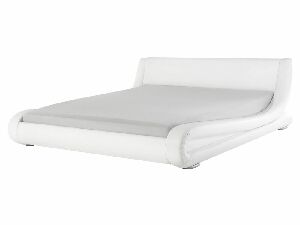 Manželská posteľ 160 cm AVENUE (s roštom) (biela)