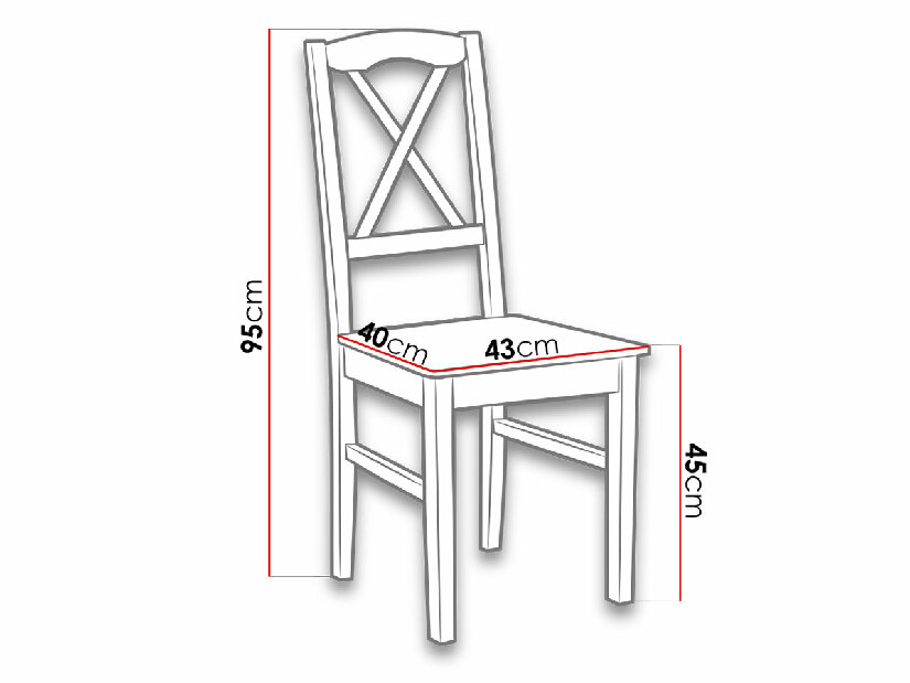 Jedálenska stolička Zefir XI (biela + béžová) *výpredaj