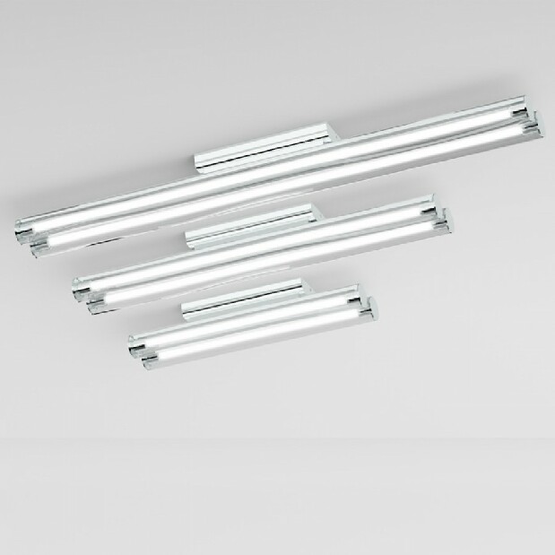 Stropné svietidlo Rivier 230V G5 2x21W (číre sklo + chróm)