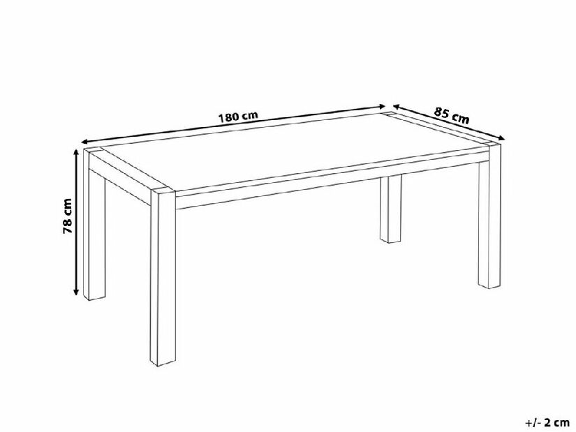 Jedálenský stôl Naruba (pre 8 osôb) (tmavé drevo)