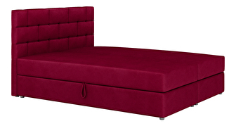Manželská posteľ  Boxspring 180x200 cm Waller Comfort (bordová) (s roštom a matracom)