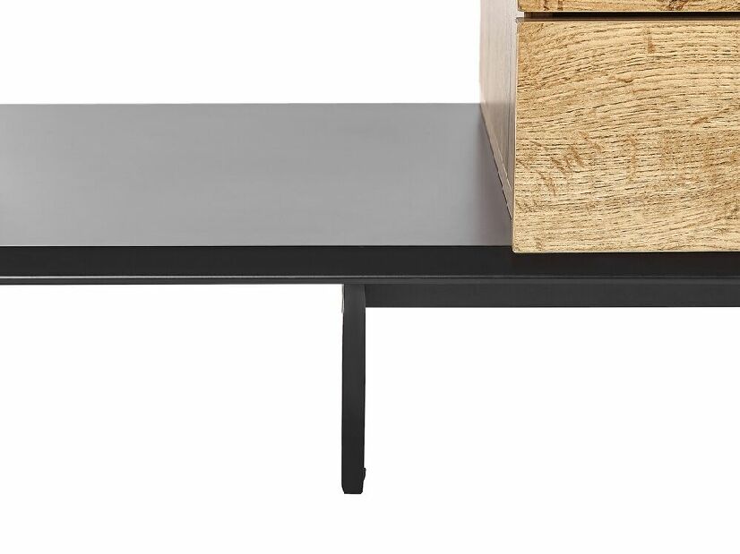 TV stolík/skrinka FIRRO (svetlé drevo + čierna)