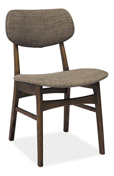 Jedálenská stolička Donat (orech + sivá)