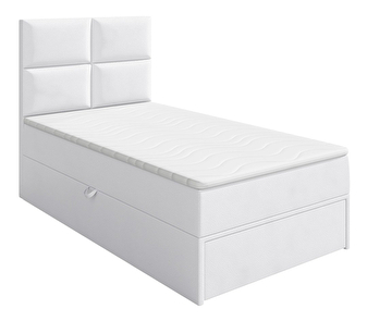 Jednolôžková posteľ 100 cm Hills 1 (biela ) (s roštom, matracom a úl. priestorom)