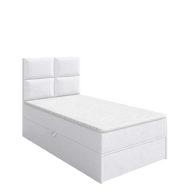 Jednolôžková posteľ 100 cm Mirjan Hills 1 (biela ) (s roštom, matracom a úl. priestorom)