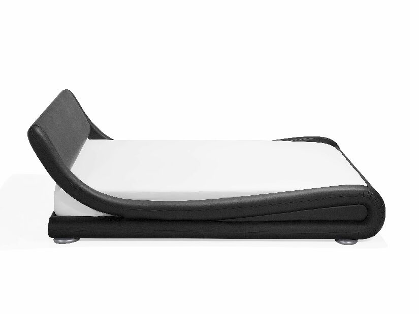 Manželská posteľ 180 cm AVENUE (s roštom) (čierna matná) *výpredaj