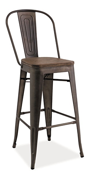 Barová stolička Kopi H-1 (orech + grafit)