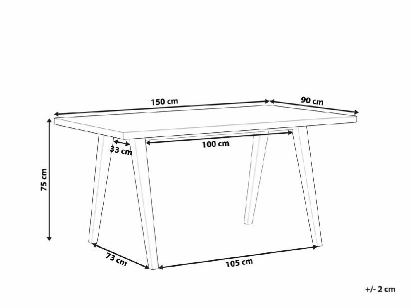 Jedálenský stôl LENESTA (svetlé drevo) (pre 6 osôb)