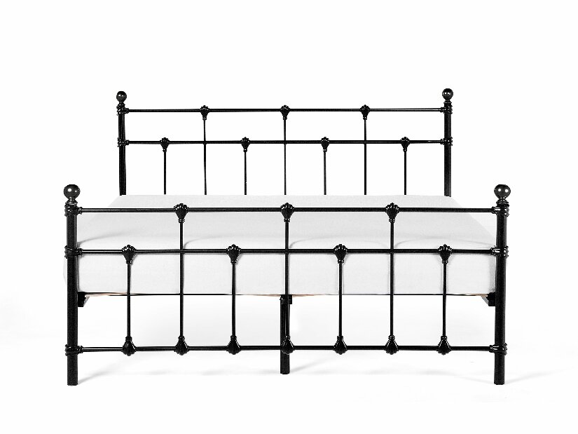 Manželská posteľ 180 cm LUXO (s roštom) (čierna) *výpredaj