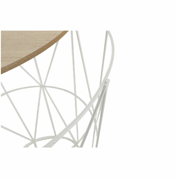 Príručný stolík Nanko typ 3 (prírodná + biela) *výpredaj