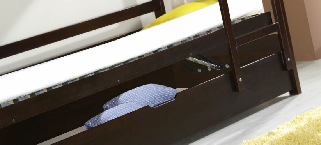Poschodová posteľ 80 cm Kolmer (s roštami a úl. priestorom)