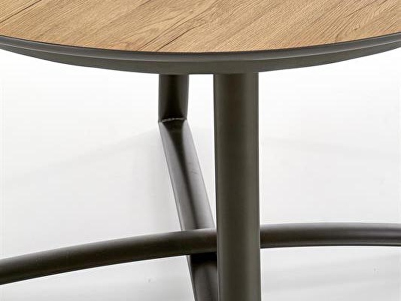 Rozkladací jedálenský stôl 118-140 cm Marya (prirodné drevo + čierna) (pre 4 6 osôb)