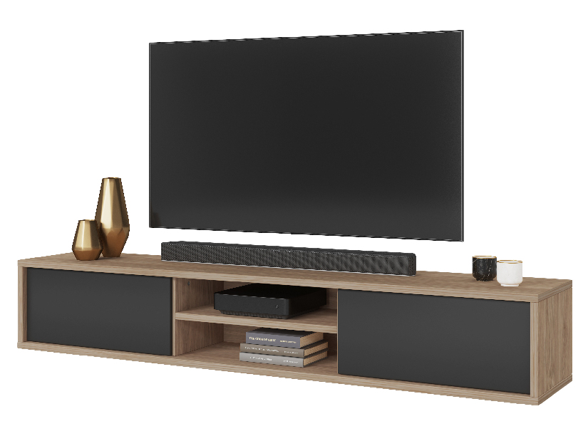 TV stolík Fiora 40 (dub olejovaný + antracit)