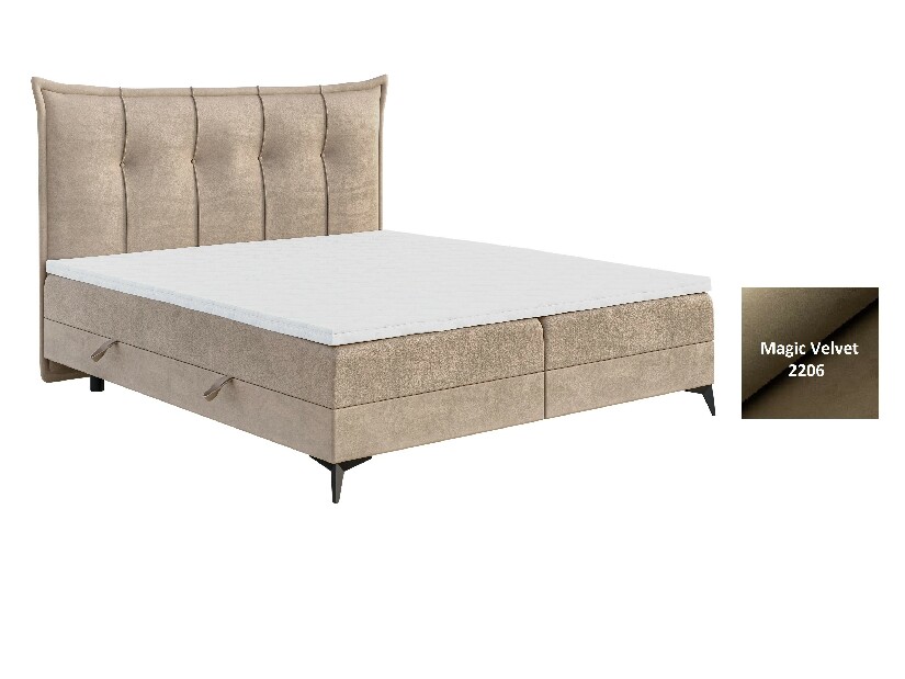 Jednolôžková posteľ Boxspring 80 cm Foxtrot (hnedá) (s matracom a úl. priestorom) *výpredaj