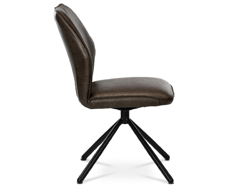 Jedálenská stolička Herbia-397-BR3 (tmavohnedá + čierna)