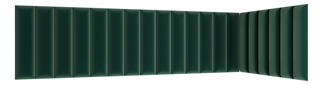 Set 20 čalúnených panelov Quadra 210x90x60 cm (zelená)