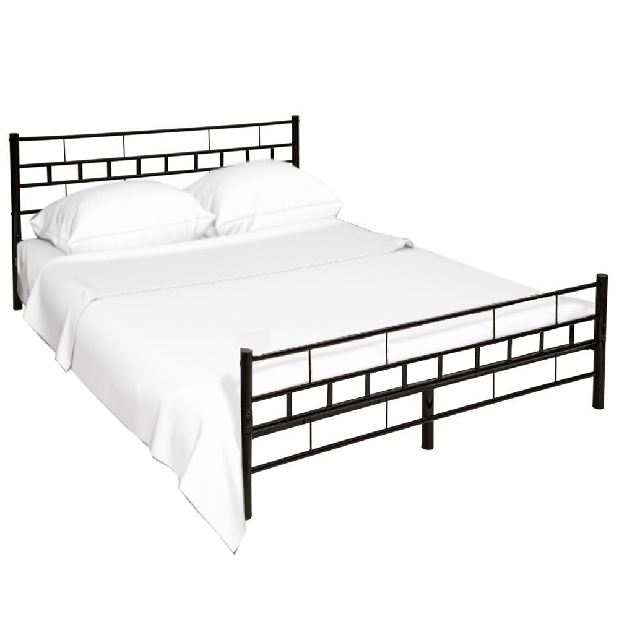 Manželská posteľ 180 cm Timlu (s roštom) (čierna) *výpredaj