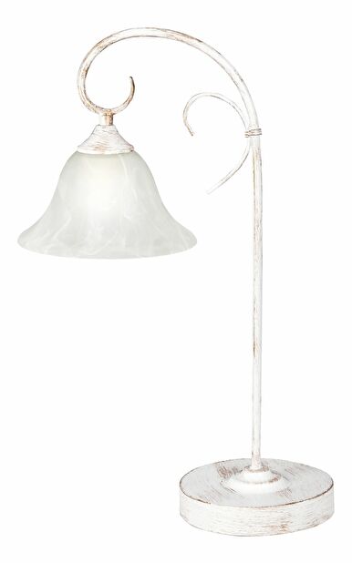 Stolová lampa Katherine 7187 (antická biela + ryžové kamenné sklo)